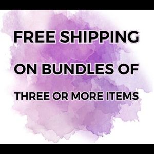 Free shipping on all bundles of 3+